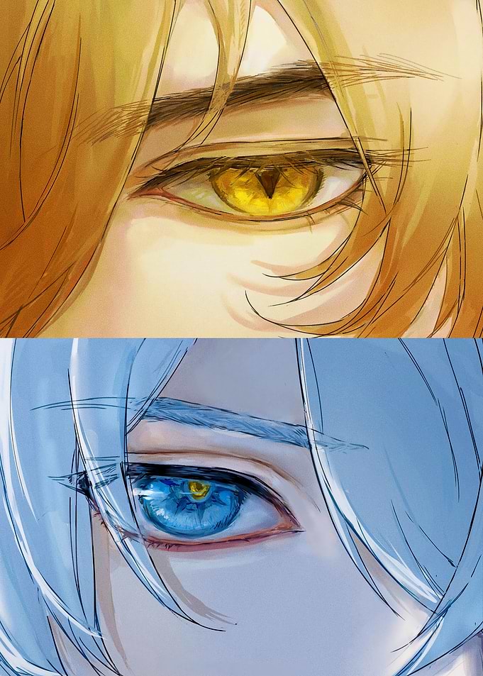 Eyes : Gold and Blue