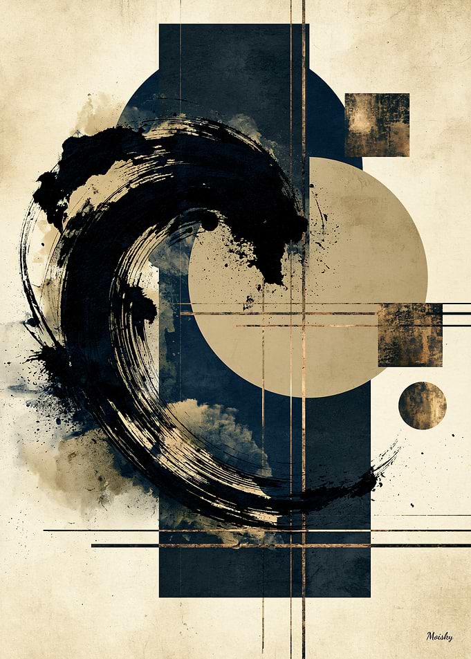 Enso Shodo Zen No. 14 – Japanese Ink Abstract Wall Art