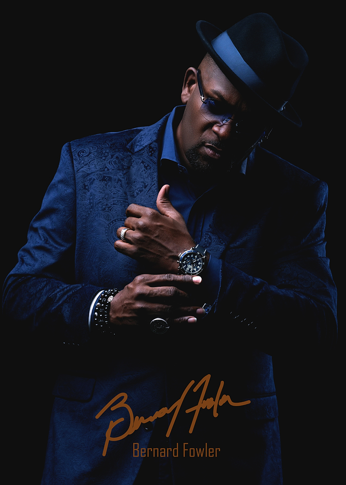 Bernard Fowler in a Blue Suit