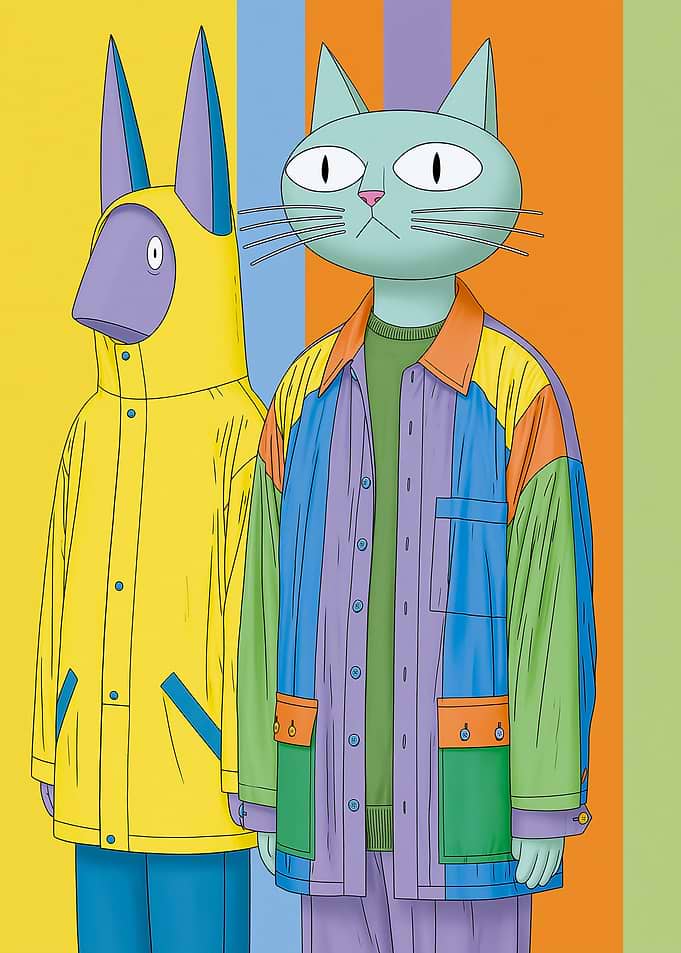 Anthropomorphic Animals in Colorful Outfits