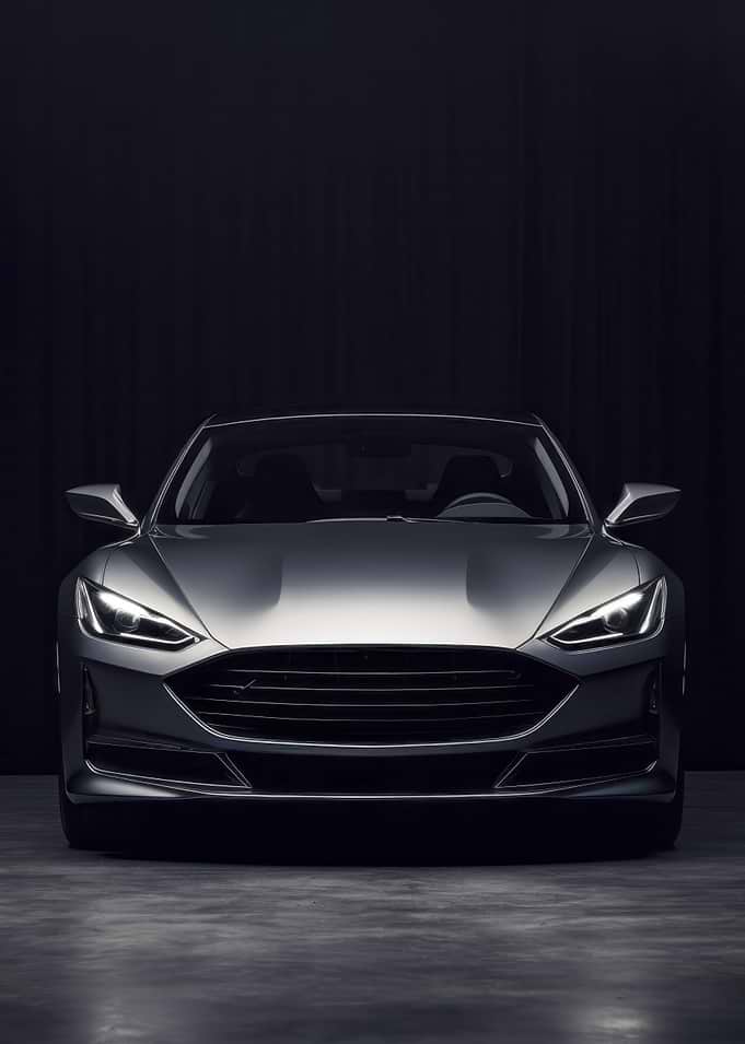 Sleek Silver Sedan Front View