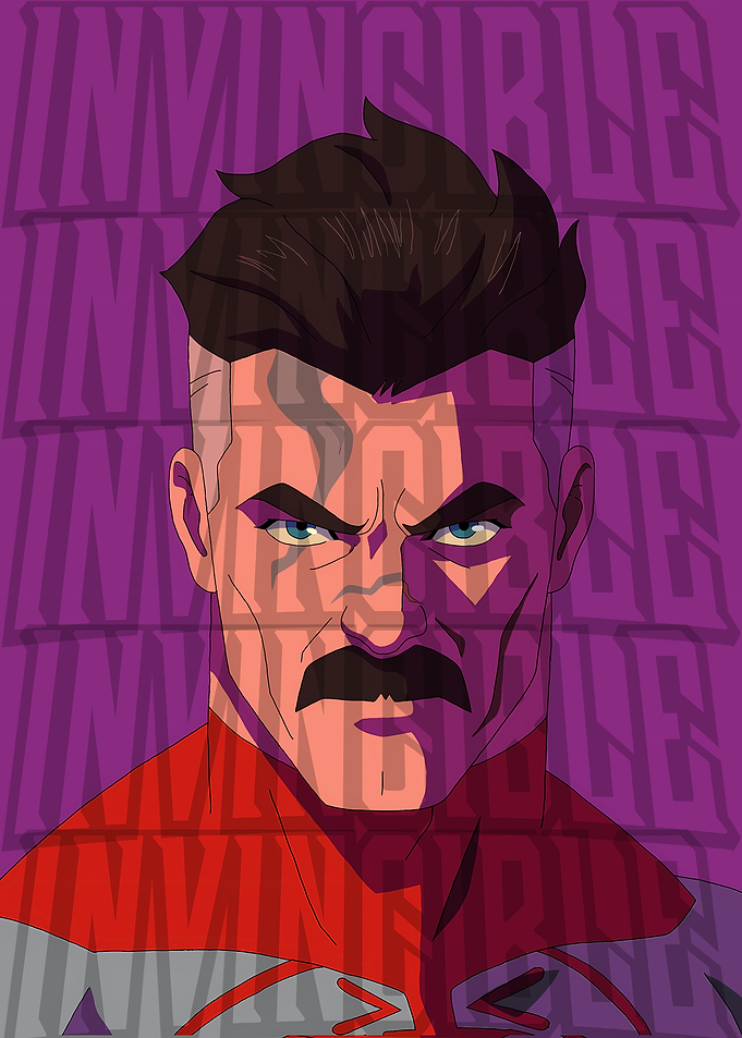 Omni-Man Pixel Art Portrait