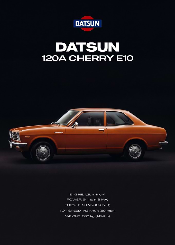 Datsun 120A Cherry E10 Poster