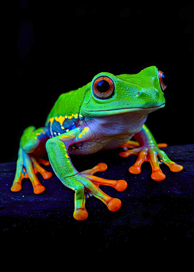 Vibrant Red-Eyed Tree Frog