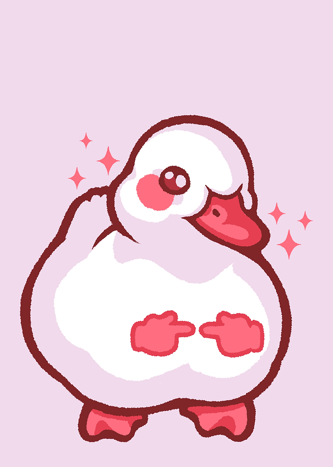 Shy Duck Fingers Touching