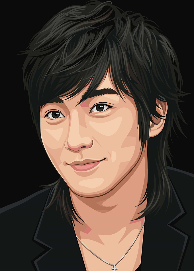 Illustration of a young Asian man