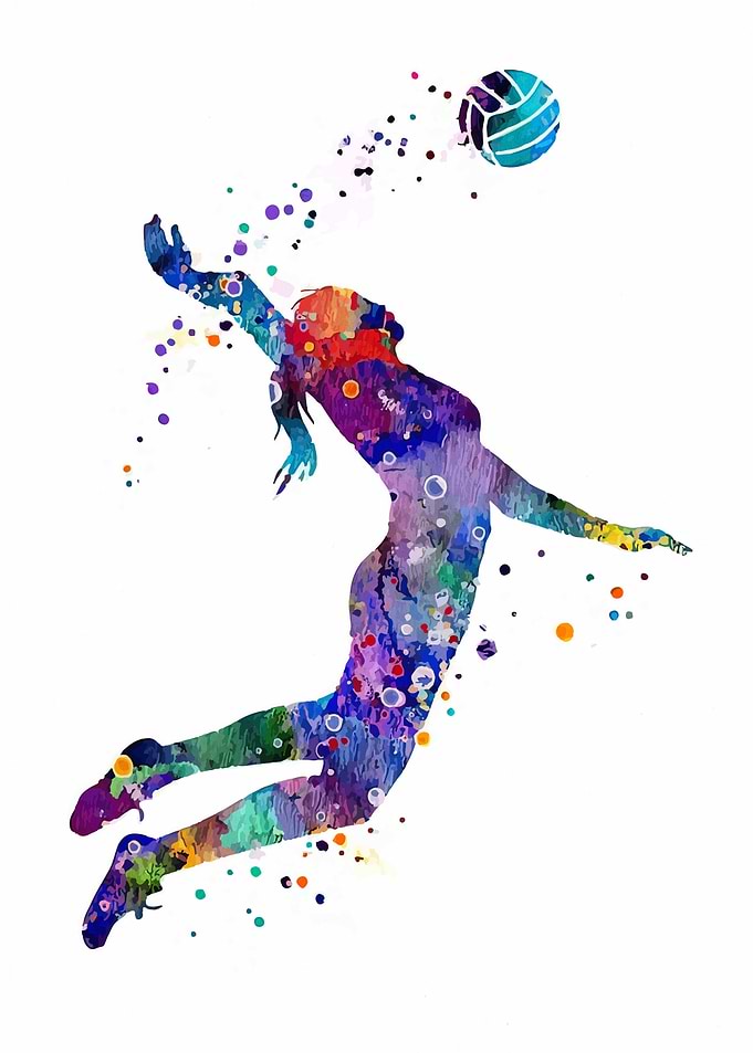 Volleyball Player Silhouette