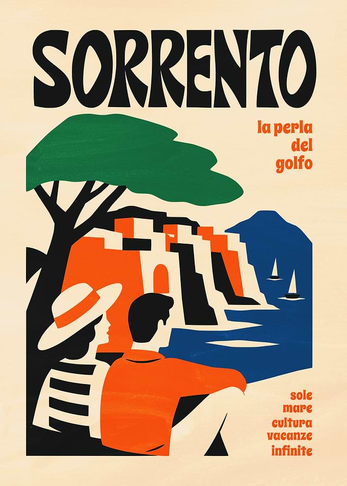 Sorrento Vintage Travel Poster