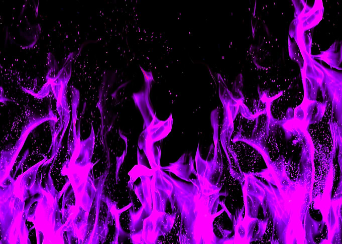Vibrant Purple Fire Flames