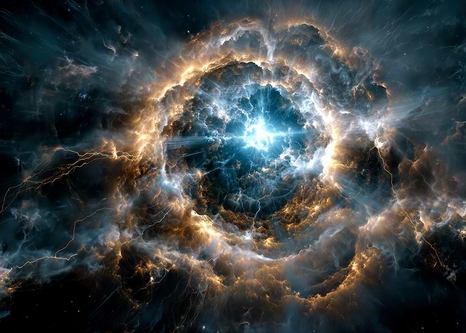 Cosmic Nebula Supernova Explosion