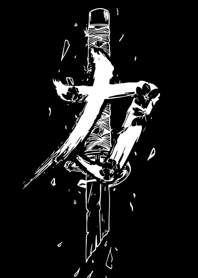 Samurai Sword with Kanji Symbol