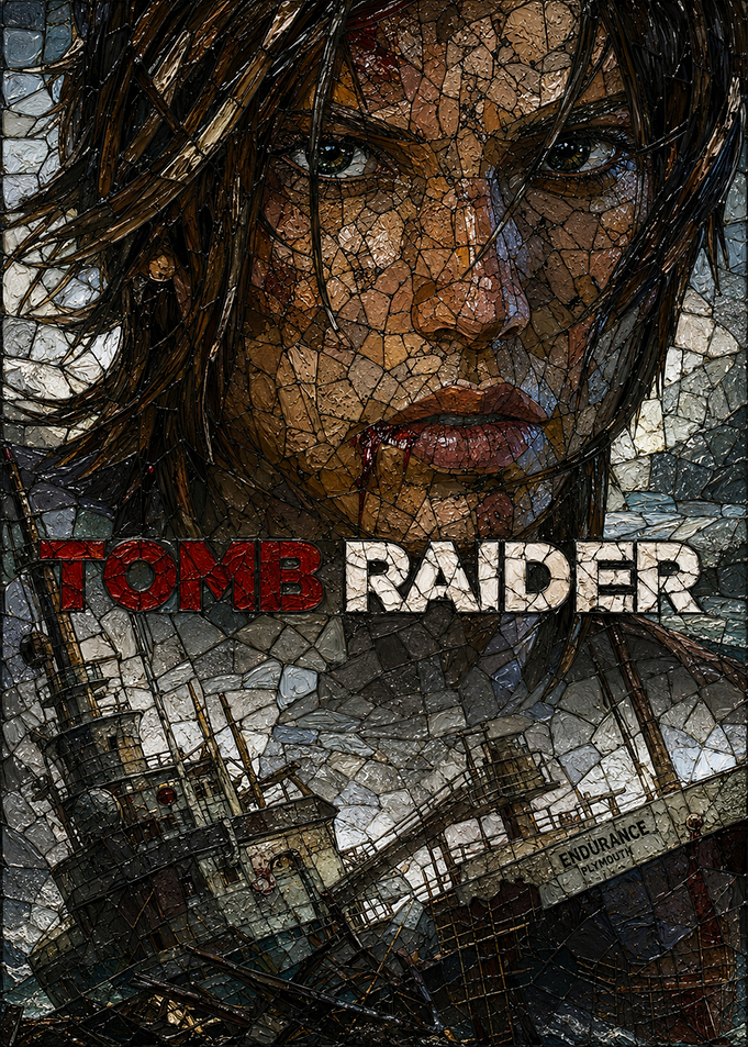 Tomb Raider Mosaic Art