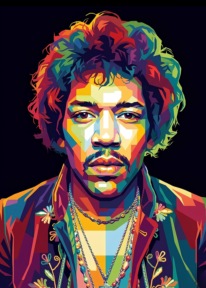 Jimi Hendrix Pop Art Portrait