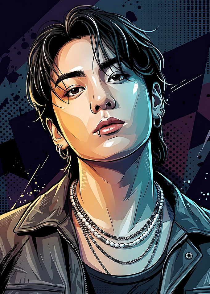 Jungkook K-Pop Star Portrait