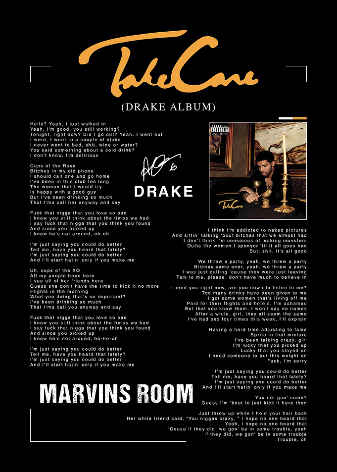 Drake Take Care Album Art