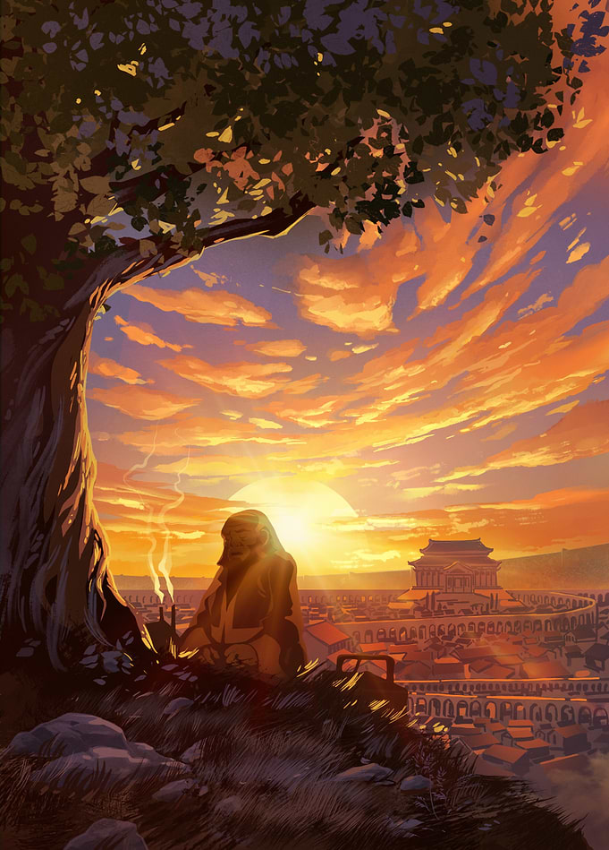 Uncle Iroh: Sunset in Ba Sing Se