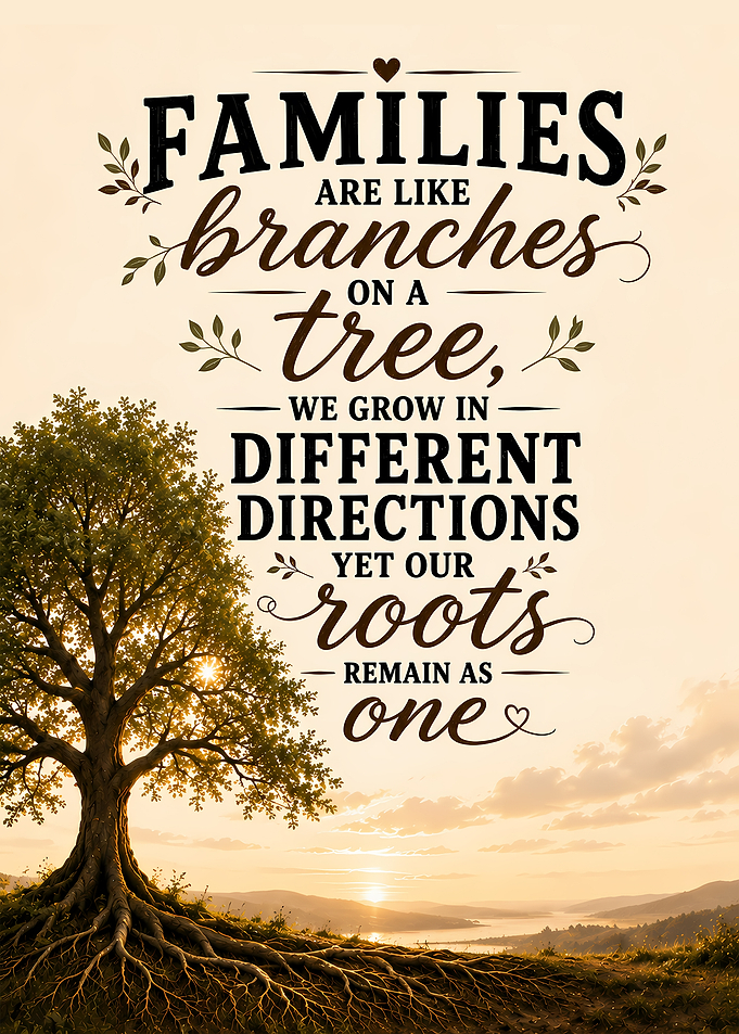 Family Tree Roots Inspirational Quote