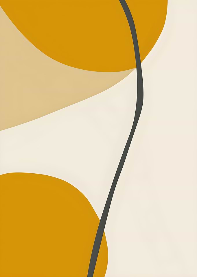 Abstract Shapes with Curved Line