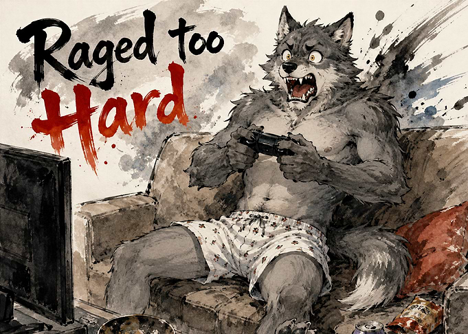 Wolf Gamer Rages Too Hard