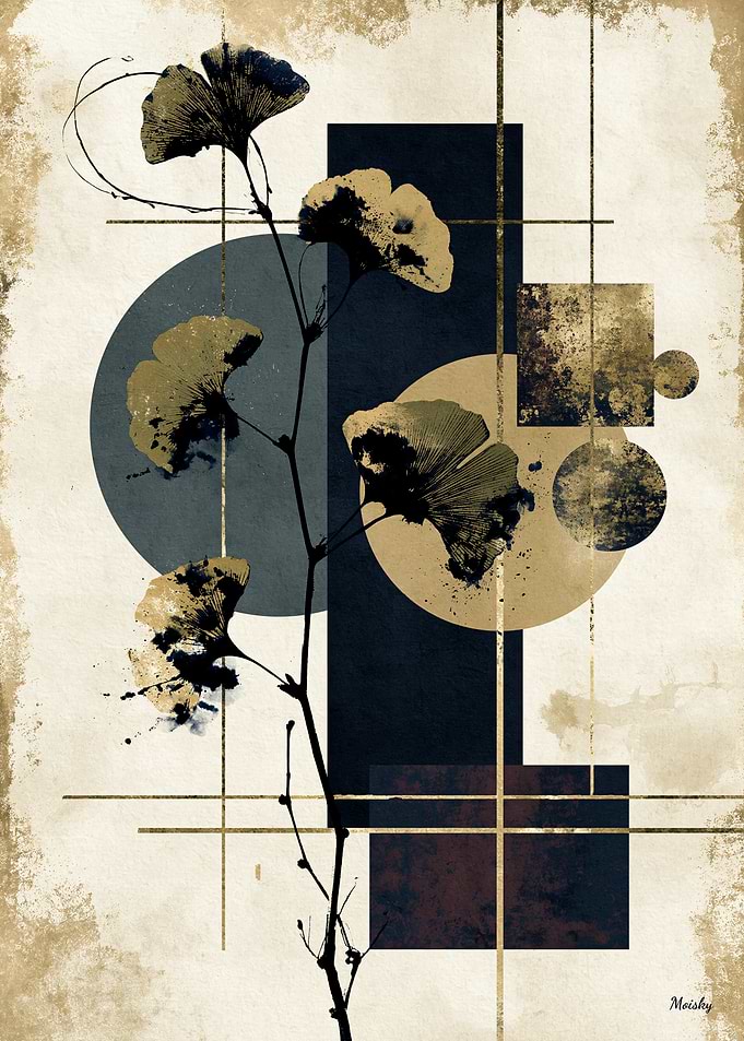 Ginkgo Sumi-E Zen No. 19 – Japanese Ink Botanical Wall Art