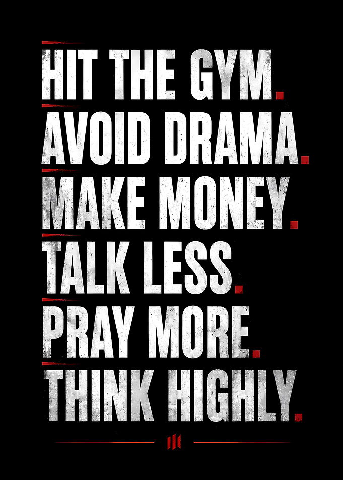 Gym, Money, Prayer Motivational