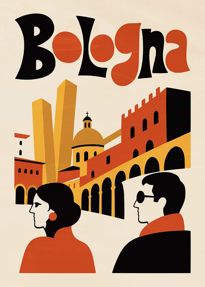 Bologna Travel Poster