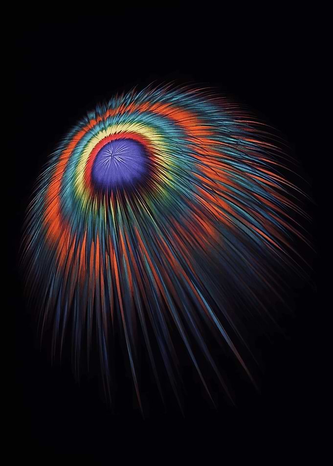 Abstract Peacock Feather Eye