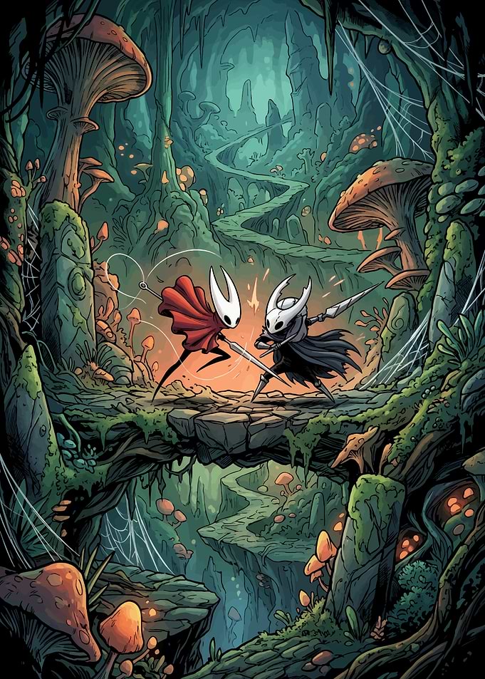 Hollow Knight Hornet vs Knight