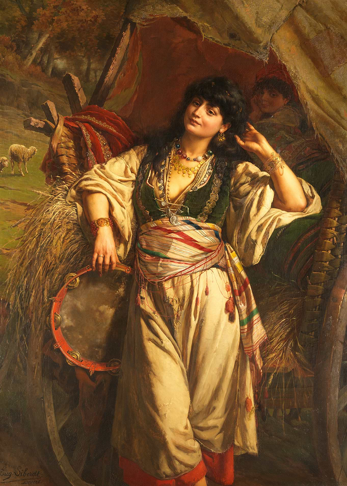 Gypsy Woman with Tambourine