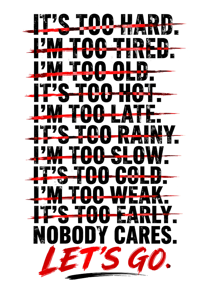 Let's Go Motivational Text Art