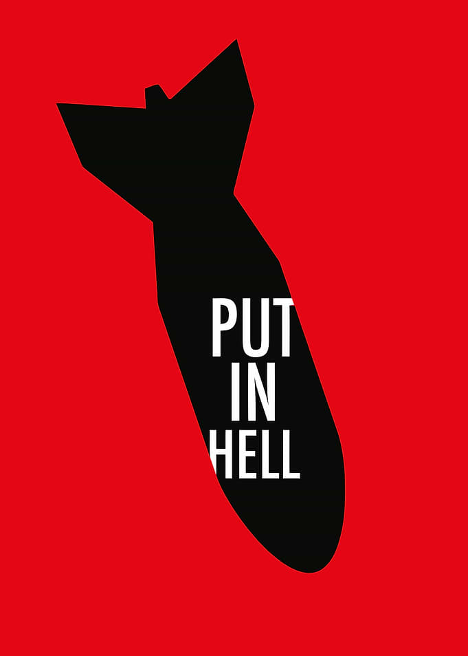 Bomb with 'Put In Hell' text