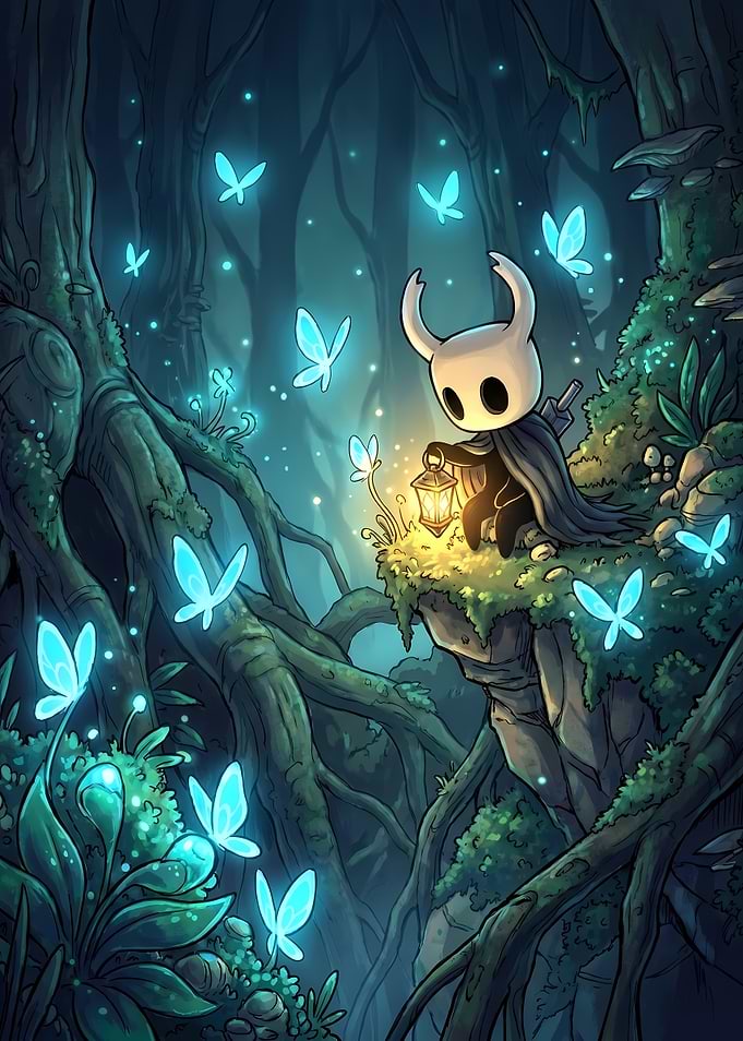 The Knight with a Lantern in a Forest