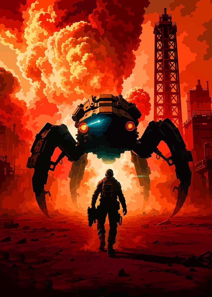 ARC Raiders Soldier faces giant spider robot