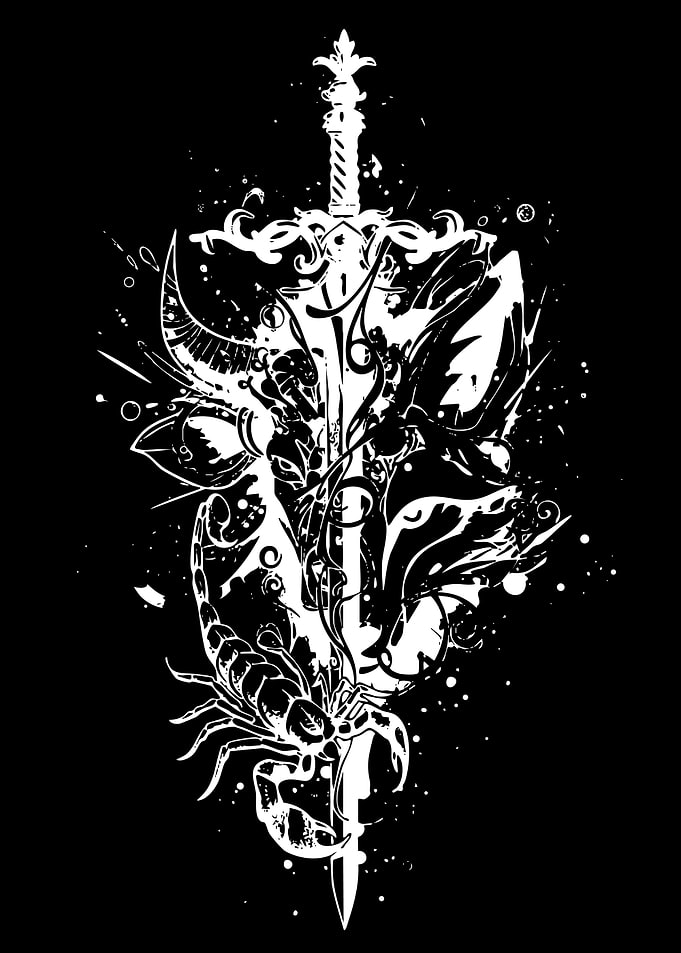 Tribal Sword and Scorpion