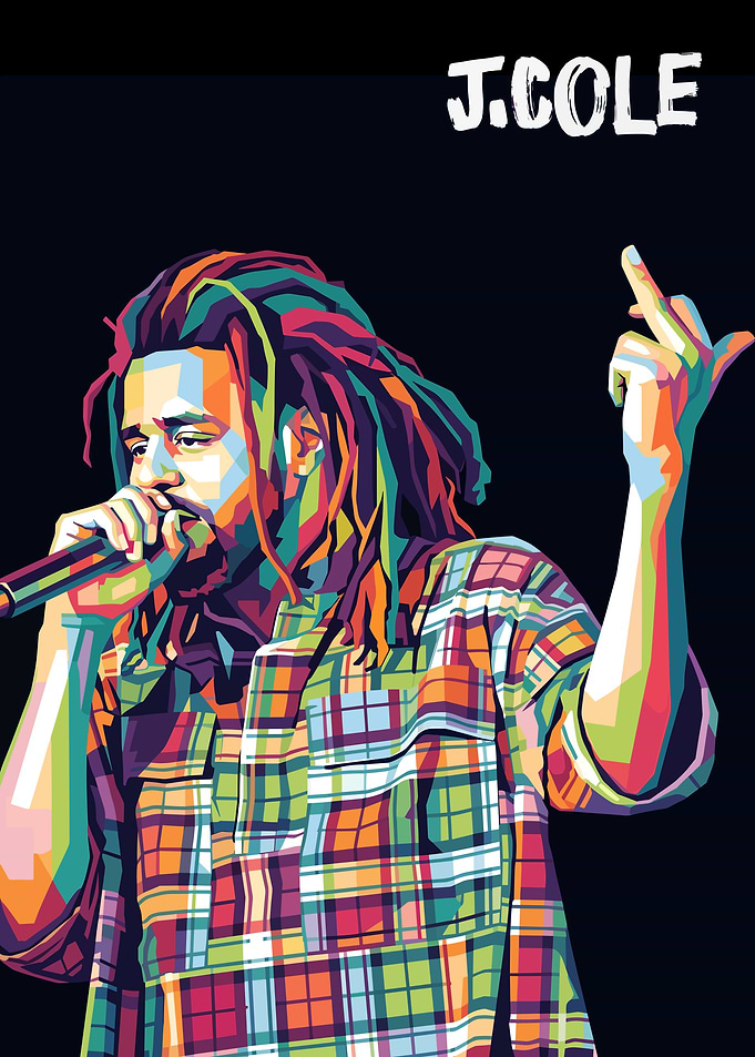 J. Cole Pop Art Portrait