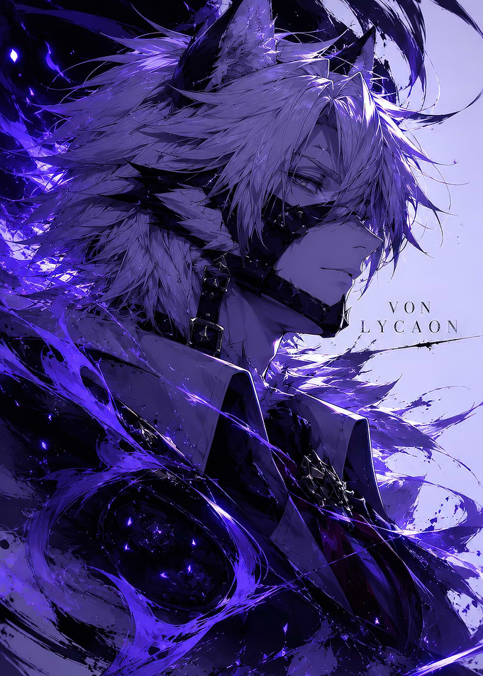 Inspired Young Lycaon with Purple Energy