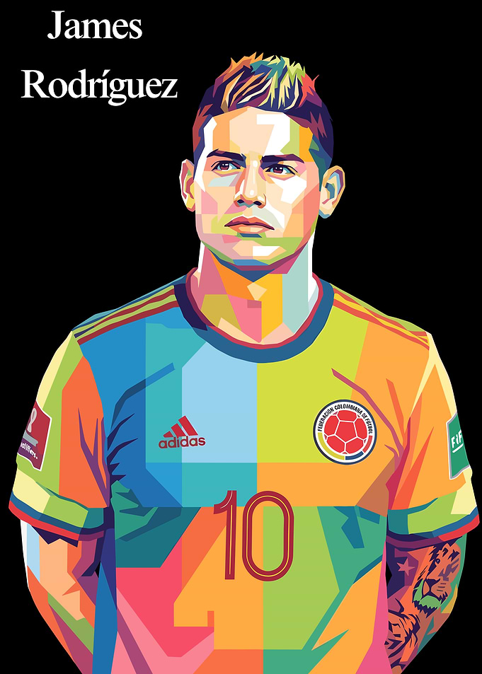 James Rodriguez Pop Art Portrait