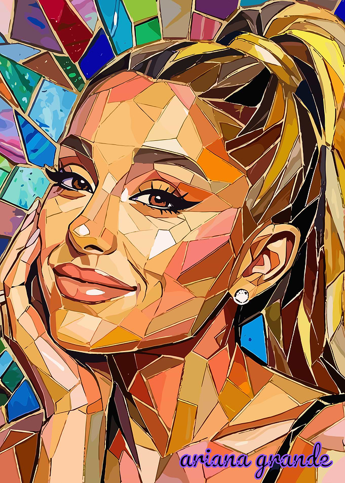 Ariana Grande Mosaic Portrait