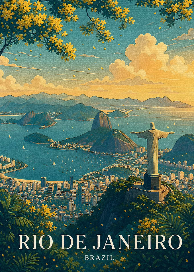 Rio de Janeiro Vintage Poster