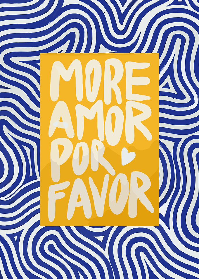 More Amor Por Favor Text Art