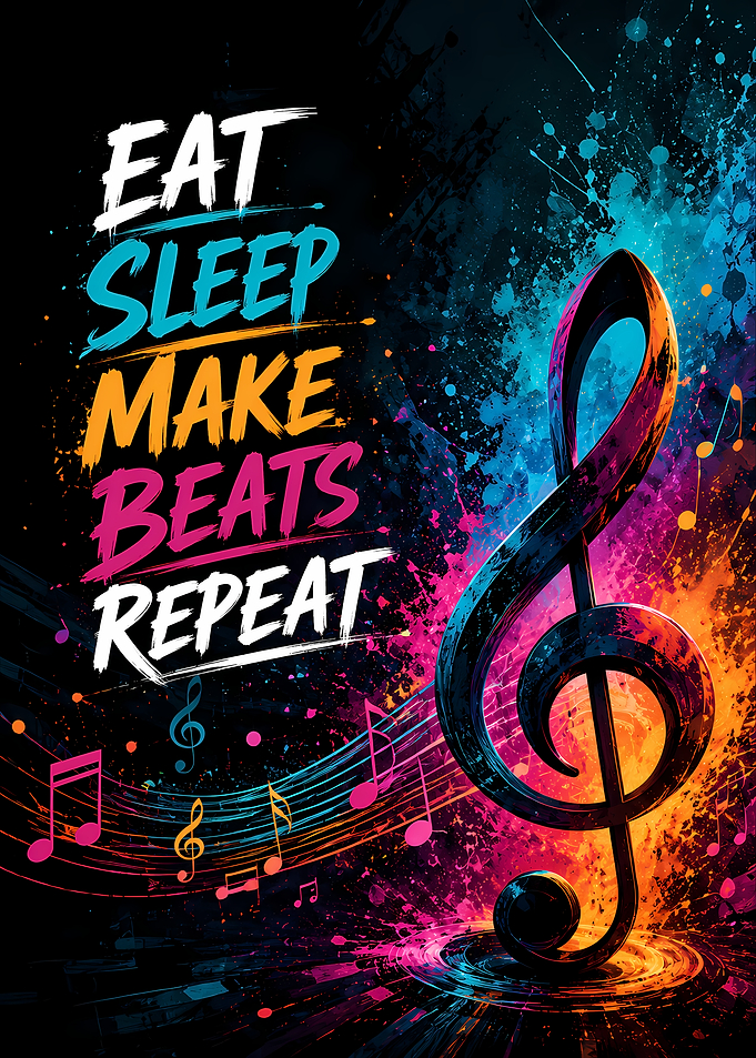 Eat Sleep Make Beats Repeat Music Art