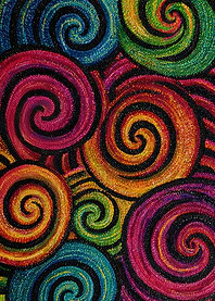 Aboriginal Dot Vibrant Spirals Art