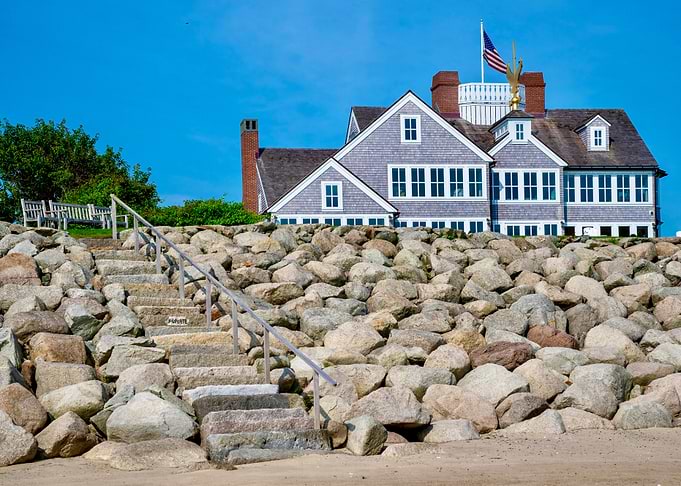 Coastal House with Stone Staircase