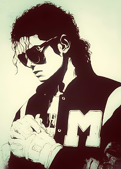 Michael Jackson in Varsity Jacket