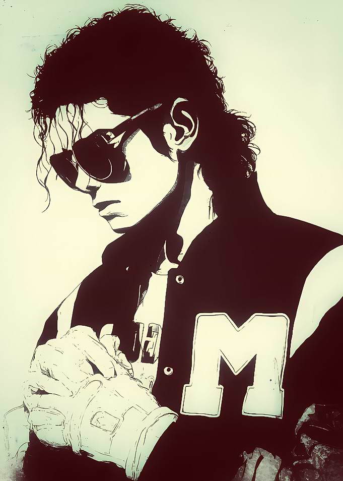 Michael Jackson in Varsity Jacket