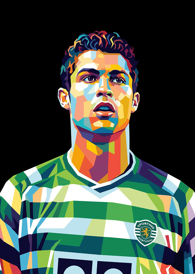Cristiano Ronaldo Pop Art Portrait