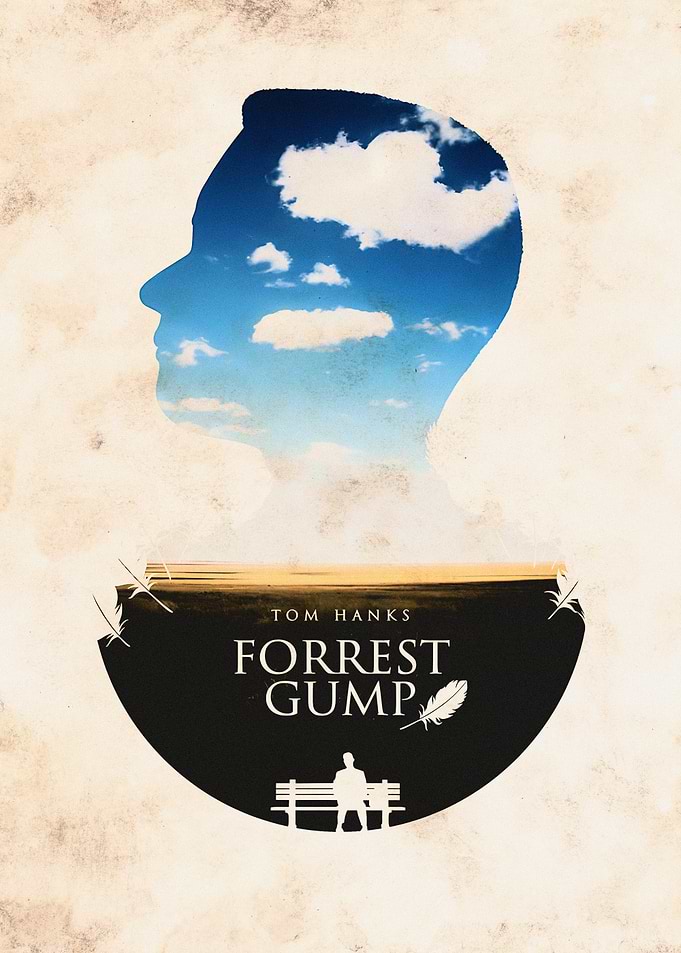 Forrest Gump Silhouette Poster