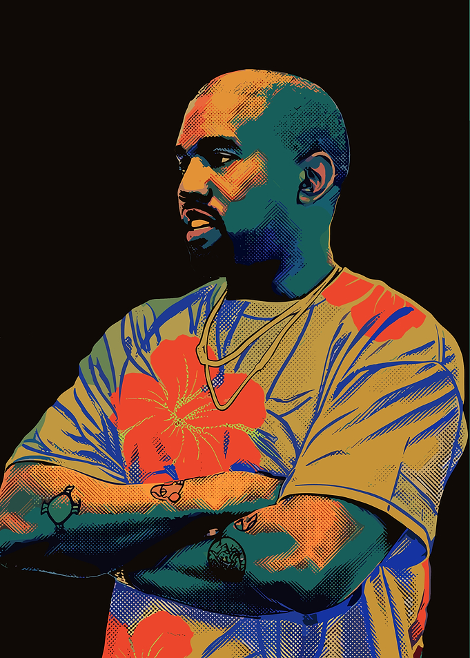 Kanye West Pop Art Portrait
