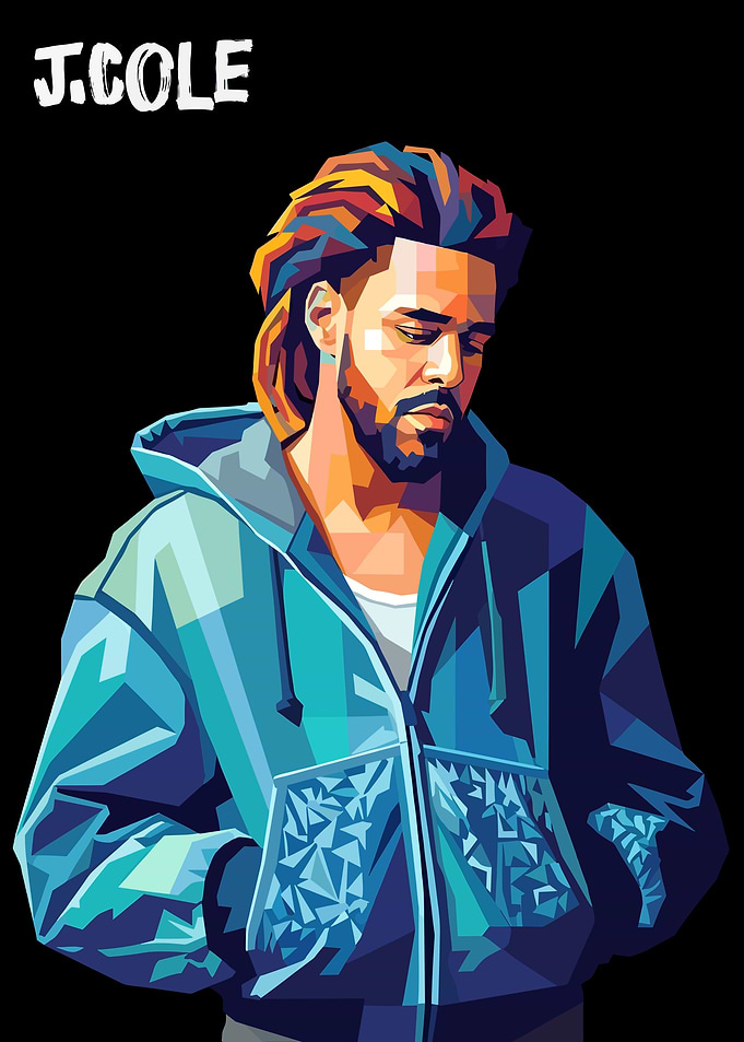 J. Cole Pop Art Portrait