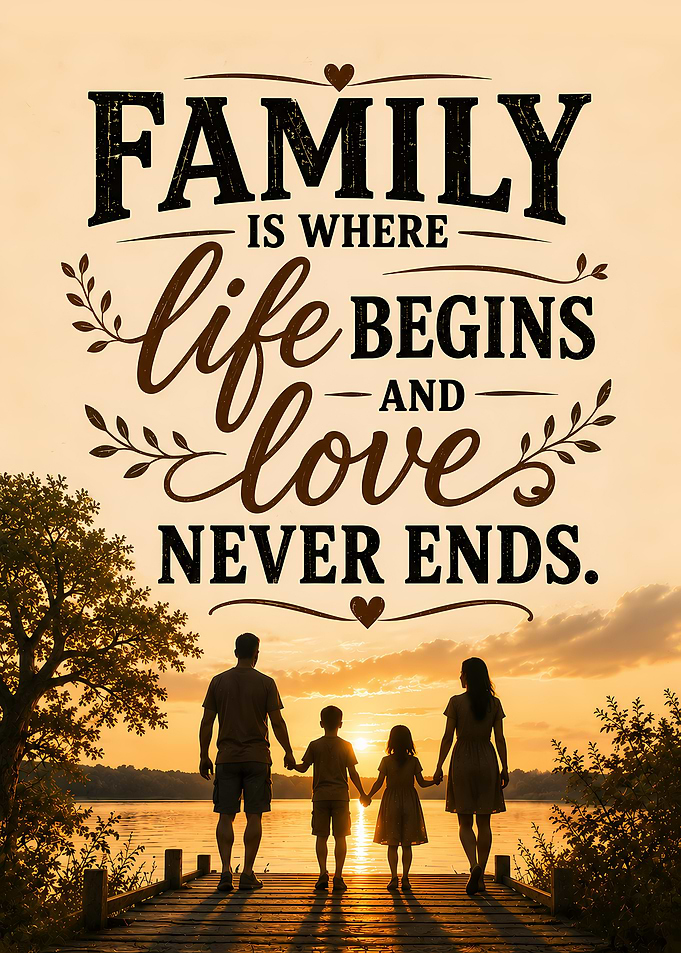 Family Love Sunset Quote